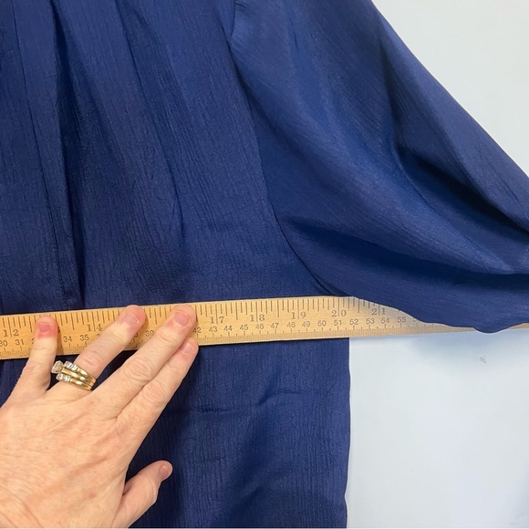 NWT Vintage Laura & Jayne Collection Double Breasted Blue Blouse Size 12 - Picture 10 of 12